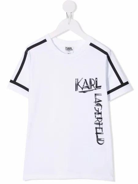 Karl Lagerfeld Kids футболка из органического хлопка с логотипом