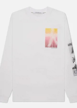 Мужской лонгслив Calvin Klein Jeans Organic Cotton, цвет белый, размер S