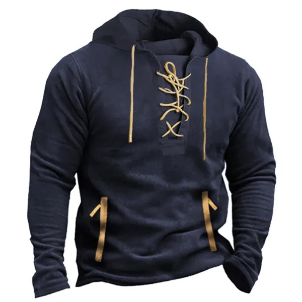 Мужчины Открытый флис Drawstring Hoodie Zip Pocket Tactical Sweatshirt