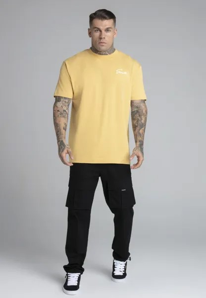 Футболка с принтом Script SIKSILK, желтый