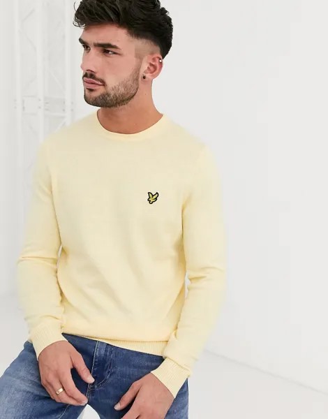 Хлопковый джемпер с добавлением мериносовой шерсти Lyle & Scott-Белый