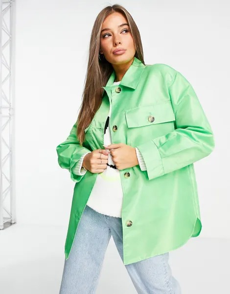 Зеленая нейлоновая куртка ASOS DESIGN