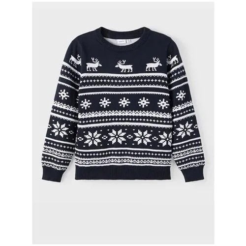 Name it, пуловер для мальчика, Цвет: темно-синий, размер: 116