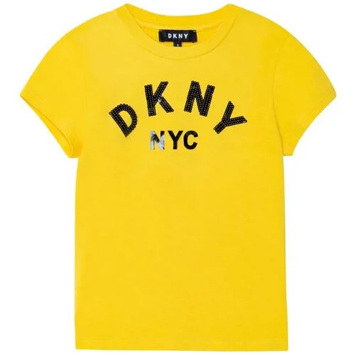 Футболка DKNY, размер 152, желтый