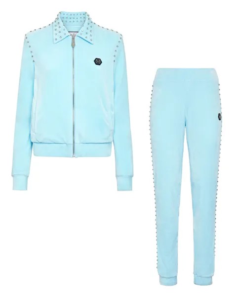 СПОРТИВНЫЙ КОСТЮМ: КУРТКА НА МОЛНИИ + СПОРТИВНЫЕ БРЮКИ STONES Philipp Plein, цвет Light Blue