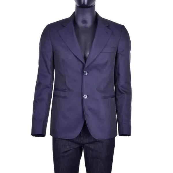 ROBERTO CAVALLI CLASS Блестящий пиджак с анималистическим узором Фиолетовый 02799