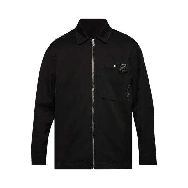 Джинсовая рубашка Lanvin на молнии черного цвета