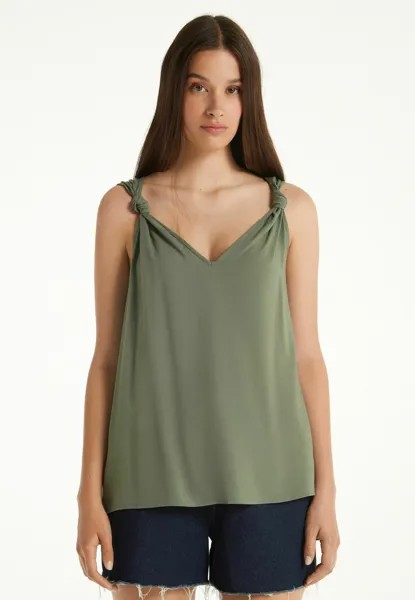 Топ SLEEVELESS WITH KNOTS Tezenis, цвет grün/soft green