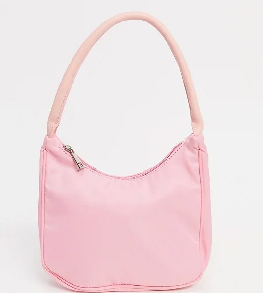 Эксклюзивная розовая сумка на плечо в стиле 90-х Glamorous-Розовый