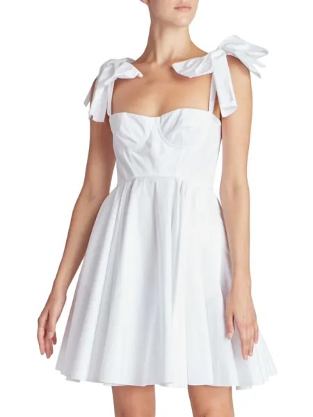 Мини-платье с вырезом в форме сердца Giambattista Valli, цвет Optical White