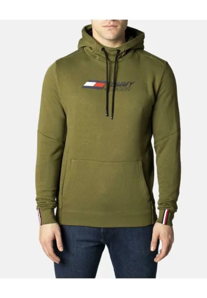 Толстовка LOGO FLEECE HOODY Tommy Hilfiger, мраморный оливково-зеленый