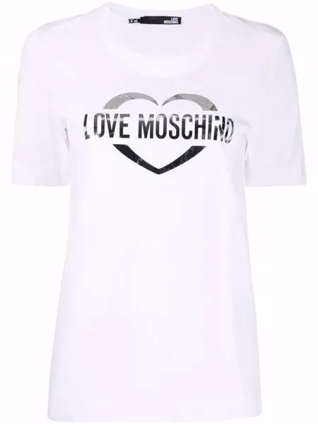 Love Moschino logo-print cotton T-Shirt