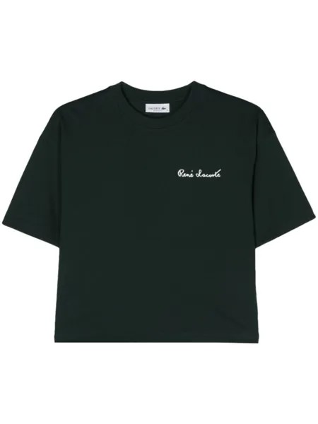 Lacoste футболка с нашивкой-логотипом, зеленый
