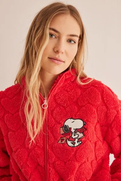 Красная флисовая куртка Snoopy Women'secret, красный