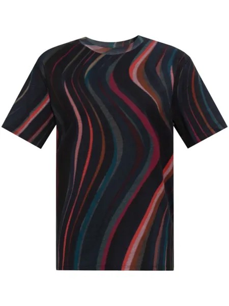 PS Paul Smith футболка из хлопка с принтом в виде завитков, черный