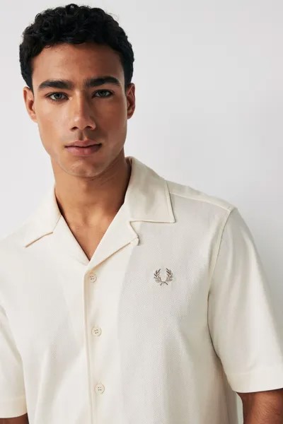 Куртка экрю с сеткой и короткими рукавами Fred Perry, белый