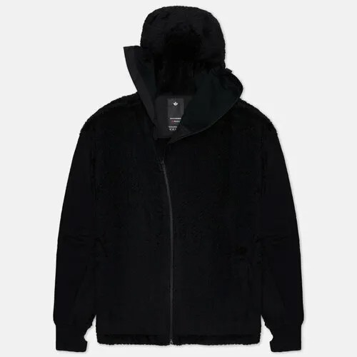 Куртка Maharishi polartec high loft zip hooded, силуэт прямой, размер s, черный