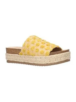 BELLA VITA Женские желтые сандалии с помпонами Satara Toe Platform Slip On Slide Sandals 12 M