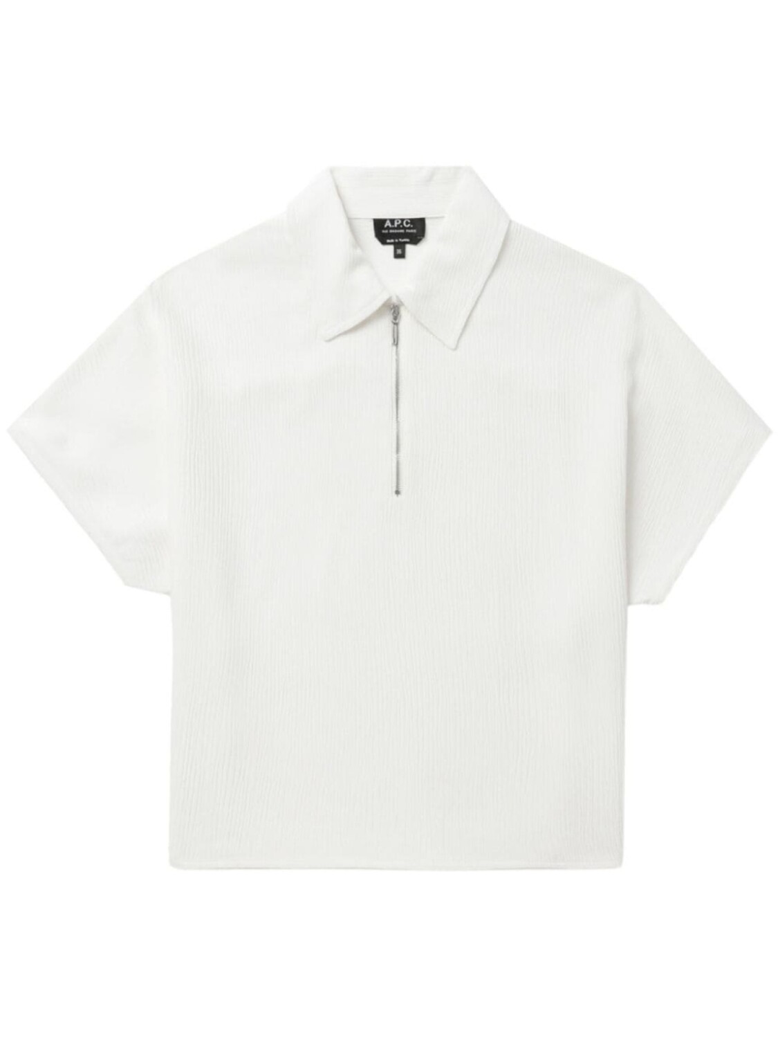 A.P.C. футболка с воротником на молнии, белый
