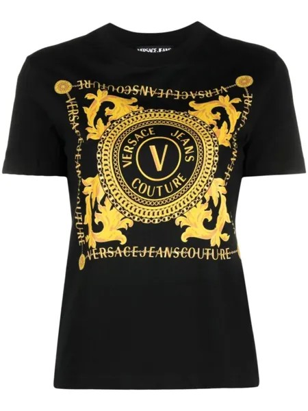 Versace Jeans Couture футболка с принтом Logo Couture, черный