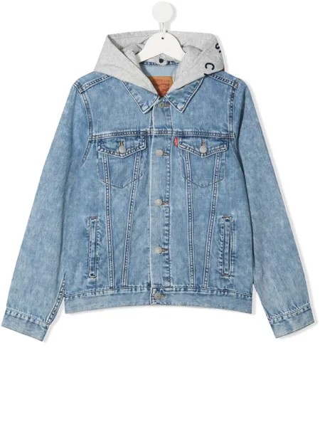 Levi's Kids джинсовая куртка с капюшоном