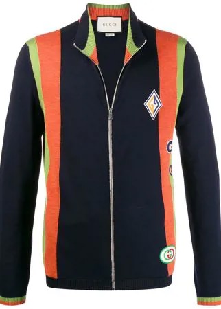 Gucci куртка-бомбер с нашивками