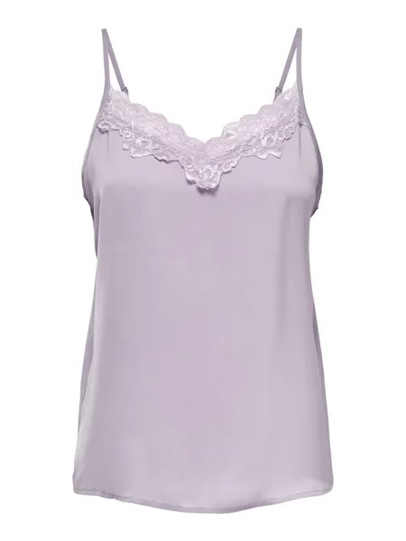 Топ JACQUELINE de YONG Tank Oberteil Spitzen JDYAPPA Lace Shirt Sommershirt, фиолетовый