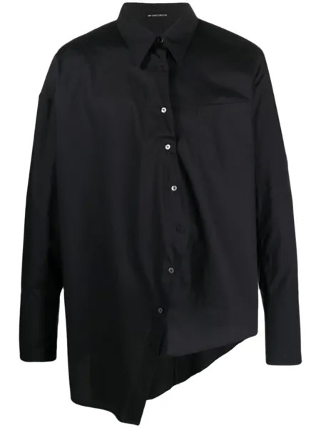 Ann Demeulemeester рубашка Vitalis асимметричного кроя, черный