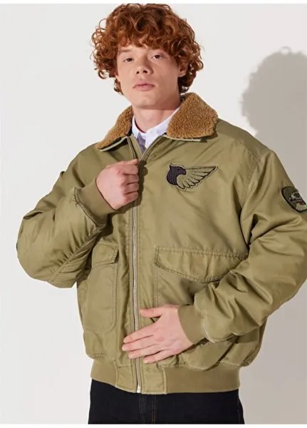 Мужская куртка Regular Fit цвета хаки L232386801 Куртка-бомбер Lee, хаки