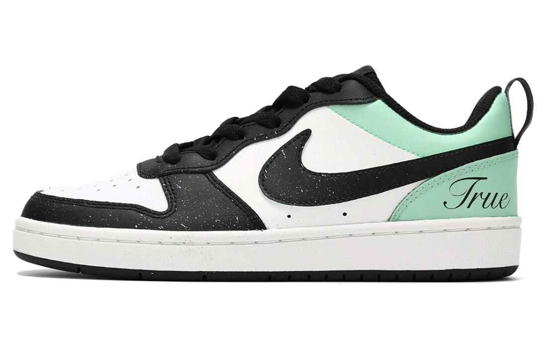 Кроссовки Nike Court Borough Skateboarding Shoes Women's Low-top Black/white/green, зеленый
