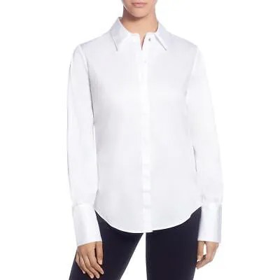 T Tahari Женская белая офисная рубашка с воротником на пуговицах M BHFO 8573