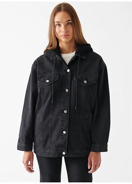 Женская джинсовая куртка антрацитового цвета M110641-82671 LEXA Dark Smoke DENIM Mavi, антрацитовый
