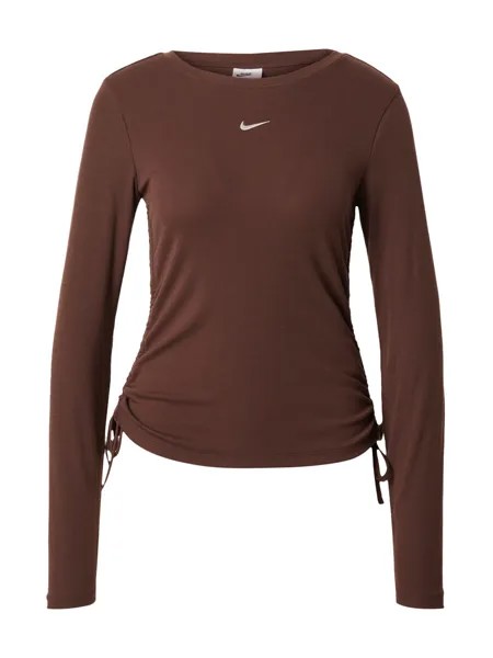 Лонгслив Nike Sportswear ESSNTL, темно коричневый
