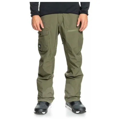 Брюки Quiksilver, размер S, зеленый