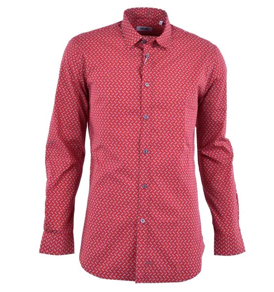 Рубашка Moschino с принтом «Песочные часы» Красная рубашка с принтом «Песочные часы» 04367