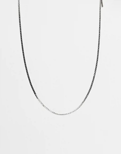 Серебристое ожерелье-чокер в виде цепочки Topshop-Серебристый