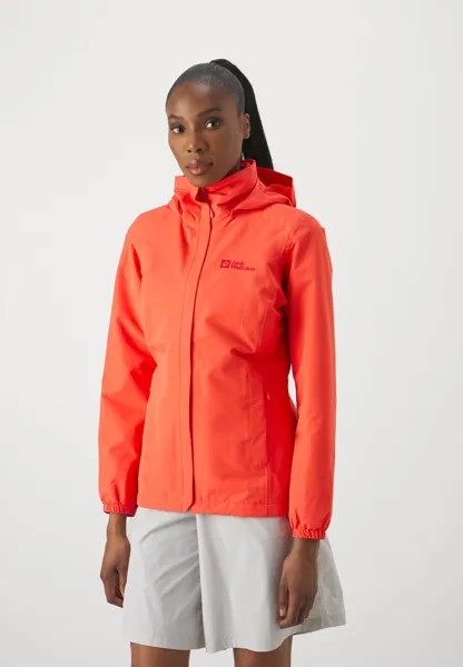 Дождевик/водоотталкивающая куртка STORMY POINT Jack Wolfskin, цвет vibrant red