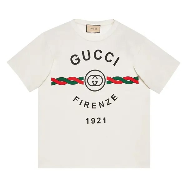 Футболка Gucci Firenze 1921 T-Shirt White, белый