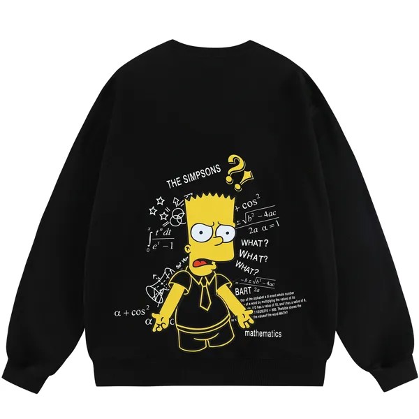 The Simpsons Толстовка унисекс «Симпсоны», Черный