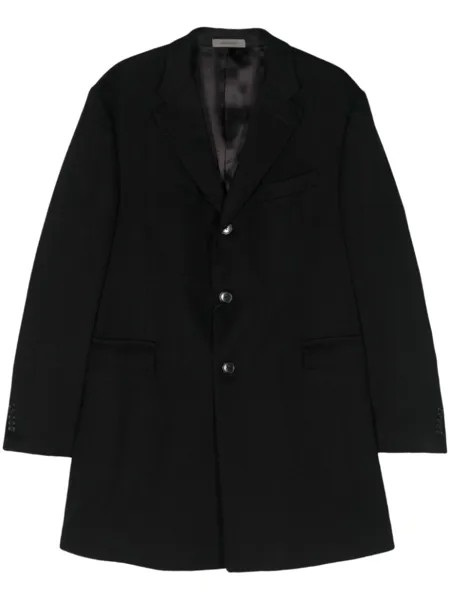 Corneliani однобортное кашемировое пальто, черный