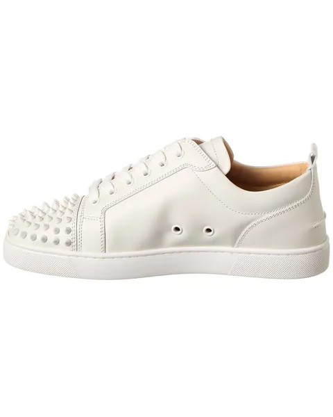 Christian Louboutin Louis Junior Spikes Кожаные кроссовки, белый