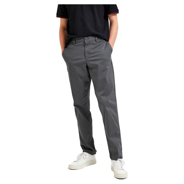 Брюки Selected New Miles Straight Fit Chino, серый