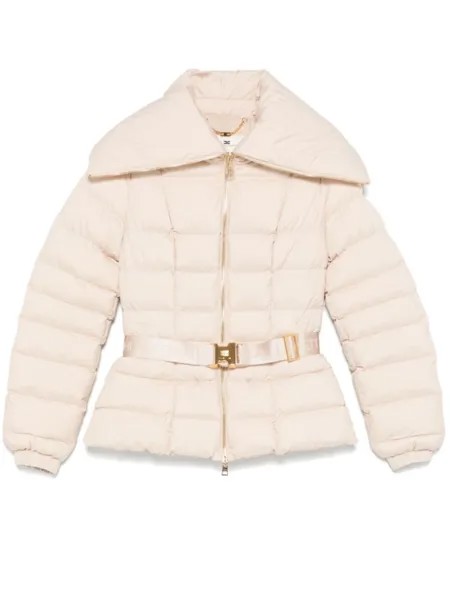 Elisabetta Franchi стеганый пуховик, нейтральный цвет