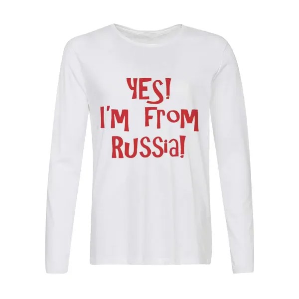 Лонгслив CoolPodarok Yes Im frm Russia (да я из России)