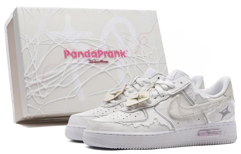 Кроссовки Nike Air Force 1 Skateboarding Shoes Women's Low-top White/Gray, белый/серый