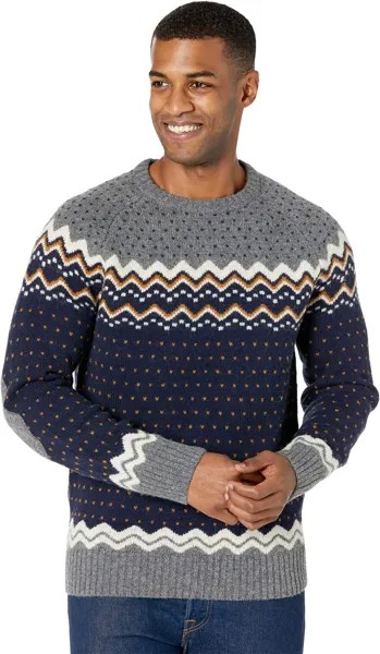 Вязаный свитер Övik Fjällräven, темно-синий
