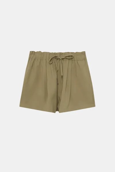 Шорты-бермуды Pull&Bear paperbag, зелёный