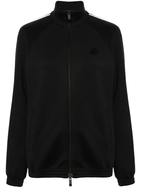 Moncler куртка из джерси с окантовкой, черный