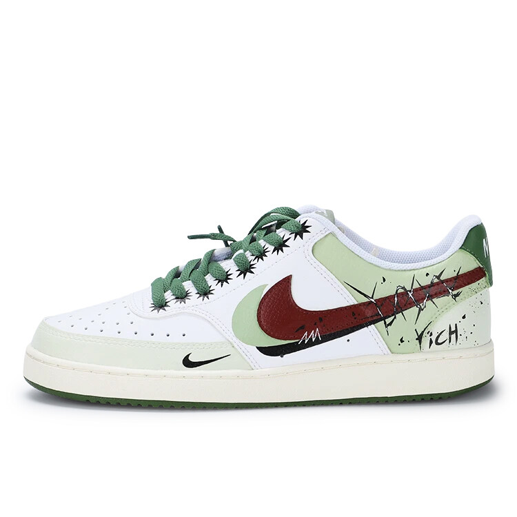 Кроссовки Nike Court Vision Low Skateboarding Shoes Unisex Low-top White, зеленый