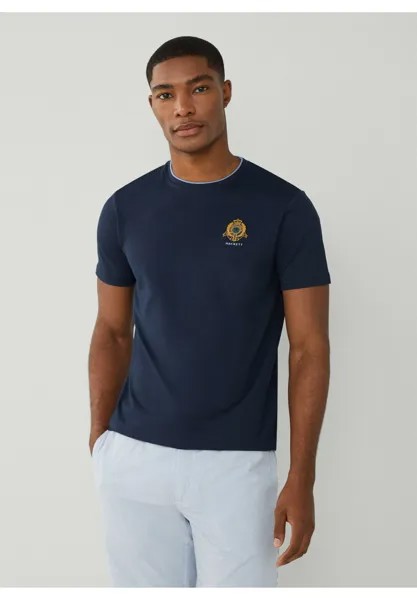 Футболка с принтом HERITAGE LOGO Hackett London, цвет navy blue